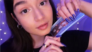 ASMR Tapping On Random Blue Stuff (Long Nails & Whispering)