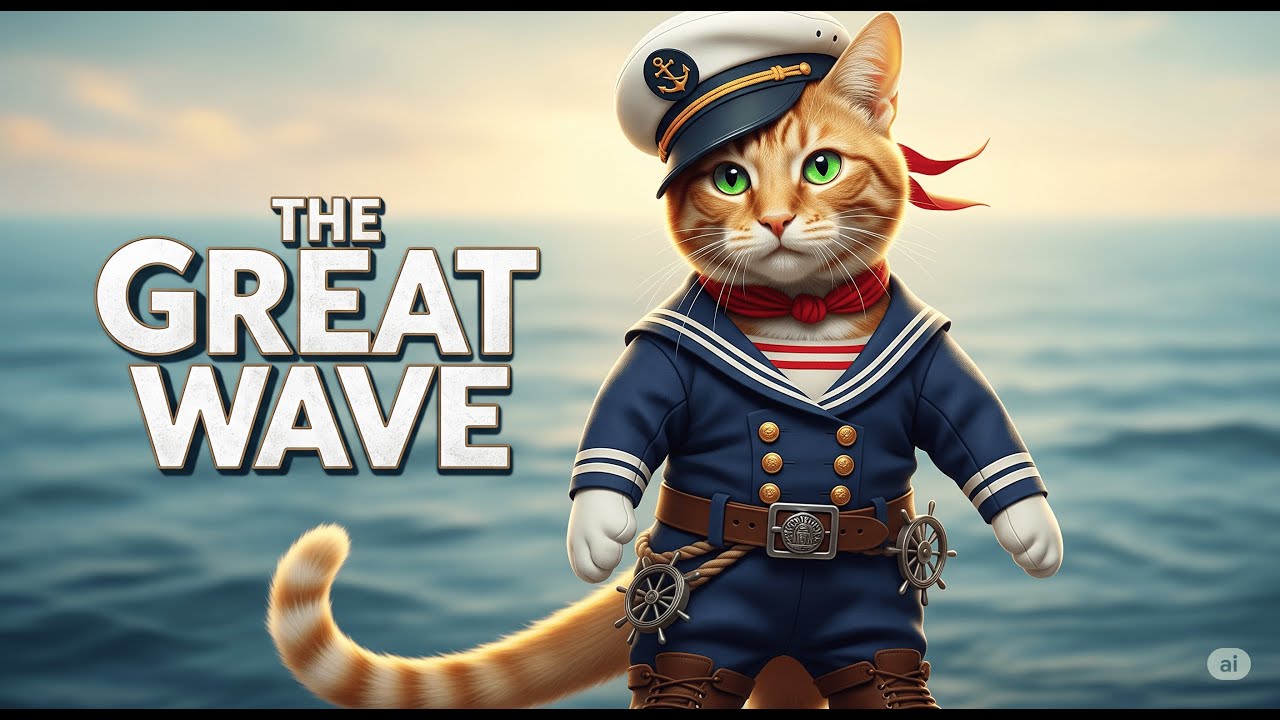 The Great Wave: Captain Cinder Faces the Ocean's Fury!