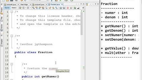 CIT1613#7467 Lecture S Fraction Class