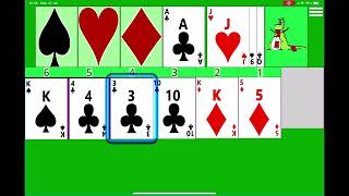 The iOS Switch Control feature scanning through the Accessible Solitaire game