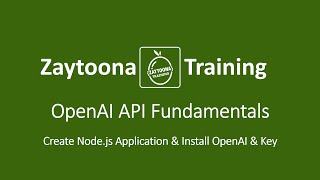 OpenAI API with Node.js: Lesson #6 (Create Node.js Application & Install OpenAI & Key)