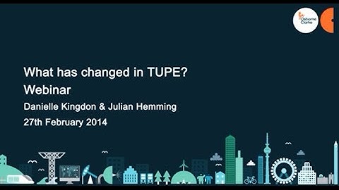 Osborne Clarke - Webinar on TUPE update