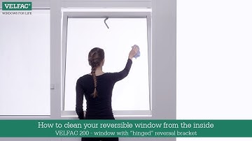 How to clean your reversible window from the inside - VELFAC 200 window with hinged reversal bracket