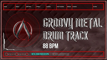 Groovy Metal Drum Track 88 BPM (HQ,HD)
