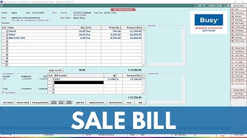 Create Sales Invoice in BUSY | Busy Accounting Software