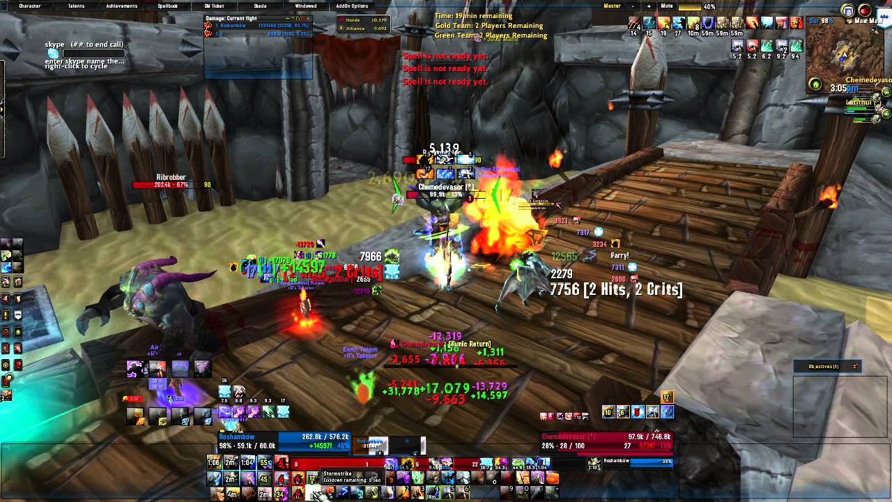 Shaman 2v2's vs. Deathknight 2v2