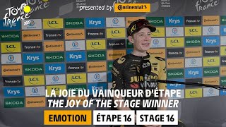 Winner's emotion - Stage 16 - Tour de France 2023