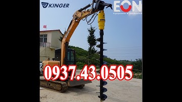 Khoan lỗ đóng cọc năng lượng mặt trời với khoan dẫn YHD-8000 của công ty EON -LH- : 0937.43.0505