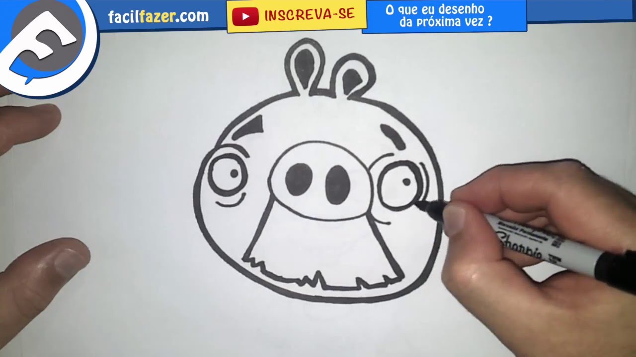 Como Desenhar Pig Angry Birds