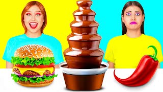Chocolate Fountain Fondue Challenge | Epic Food Battle by HAHANOM Challenge