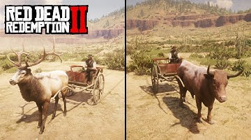 (RDR2) Oxen and Reindeer Wagons Mod
