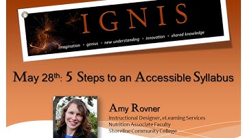 052815 5 Steps to an Accessible Syllabus Amy Rovner