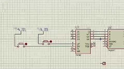 Desain Pencacah Digital Up Down menggunakan IC 74192 dan IC 74LS47 di Software Proteus