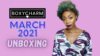 UNBOXING: BoxyCharm March 2021 Unboxing Base Beauty Box | Candace Hampton
