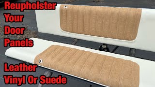 How To Reupholster Car Door Panels - Wrapping In Vinyl Or Leather Upholstery G Body 79 Chevy Malibu