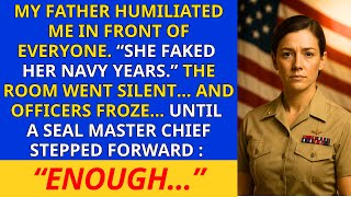 At My Promotion, My Father Said I “Made Up” My Navy Years — Until a SEAL Master Chief Appeared