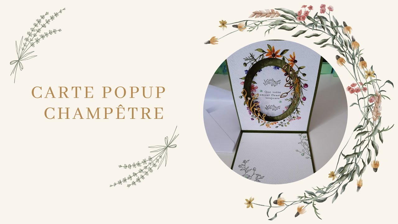 Présentation carte mariage thème champêtre