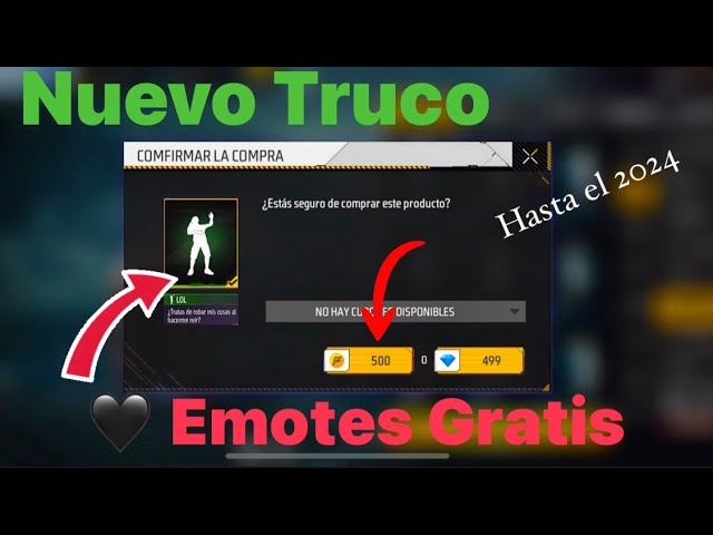 COMO TENER TODOS los EMOTES GRATIS en FREE FIRE - HASTA EL 2024 class=