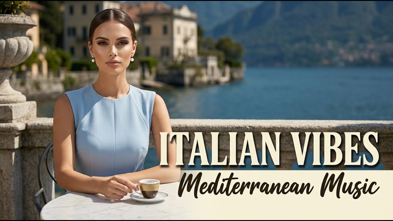 Sunlit Italian Coast ☀️ Mediterranean Music 2+ Hours | Amalfi Coast & Lake Como 4K