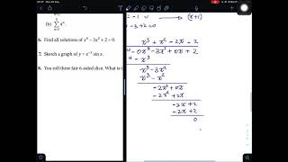 University of Cambridge Trinity college Natural Sciences Mathematical Fluency Test