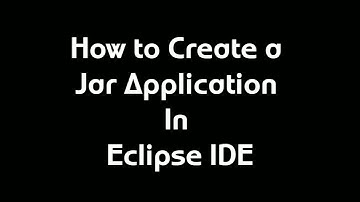 How to create a Jar Application with Eclipse IDE
