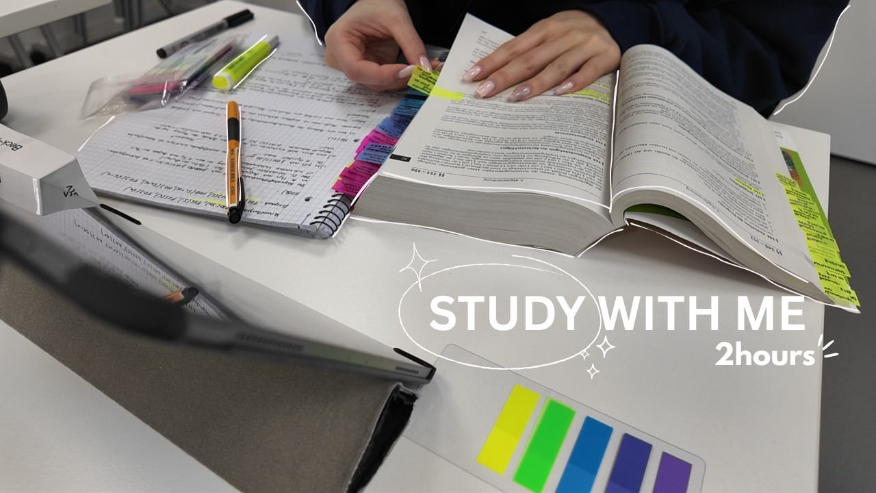 Asmr Study 2-HOUR Study With Me in a library | real time, ASMR, quiet background ...