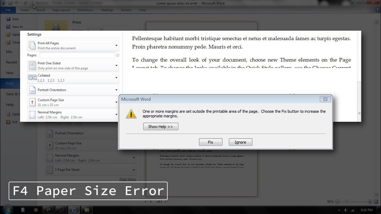 [Epson L3110] One or More Margins are Set Outside the Printable Area of Page. YouTube