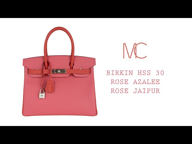 Hermes Birkin HSS 30 Rose Azalee Rose Jaipur Bag Epsom Brushed Palladi –  Mightychic