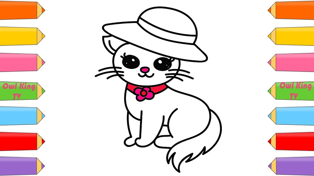 How to Draw Kitten | Coloring Pages Animals for Children | Art Colors