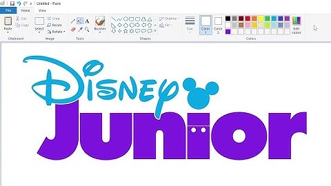 How to draw a variant Disney Junior logo using MS Paint | How to draw on your computer