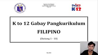 FILIPINO SA KURIKULUM NG ELEMENTARYA | PAG-UNPAK NG PAMATAYAN AT KOMPETENSI | KURIKULUM SA FILIPINO FILIPINO SA KURIKULUM NG ELEMENTARYA | PAG-UNPAK NG PAMATAYAN AT KOMPETENSI | KURIKULUM SA FILIPINO