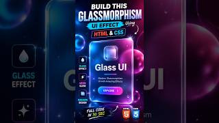 CSS Glassmorphism in 30 Seconds#codecrafthusain