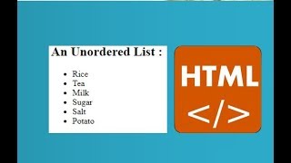 How to create Unordered list by using html