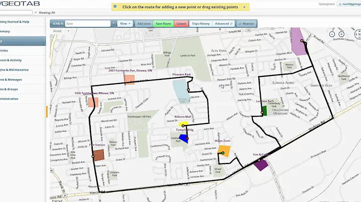 Geotab 5.6 Edit Routes-Add New Stop  www.gpstogo.ca 1-888-GPS-8480