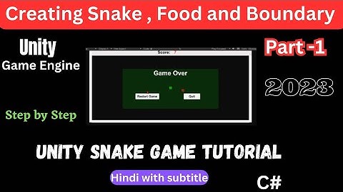 Snake game || Make snake game with unity