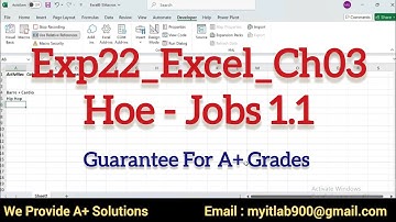 Exp22_Excel_Ch03_Hoe - Jobs 1.1 | Excel Chapter 3 Hands-On Exercise - Computer Job Outlook