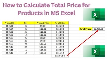 How to Calculate Total Price for Products in MS Excel (sumproduct formula)