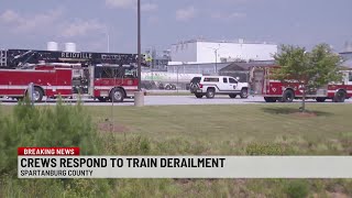 Train cars derail at Spartanburg Co. plant