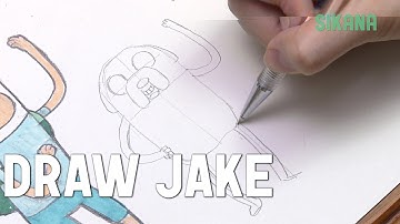 Learn to draw easily: How to draw Jake from Adventure time