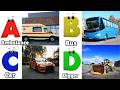 ABC Song Phonics, Transportation Song, ABC Song, Alphabet Educational Song A to Z for kids