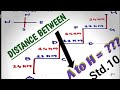 Find aerial distance between a  h