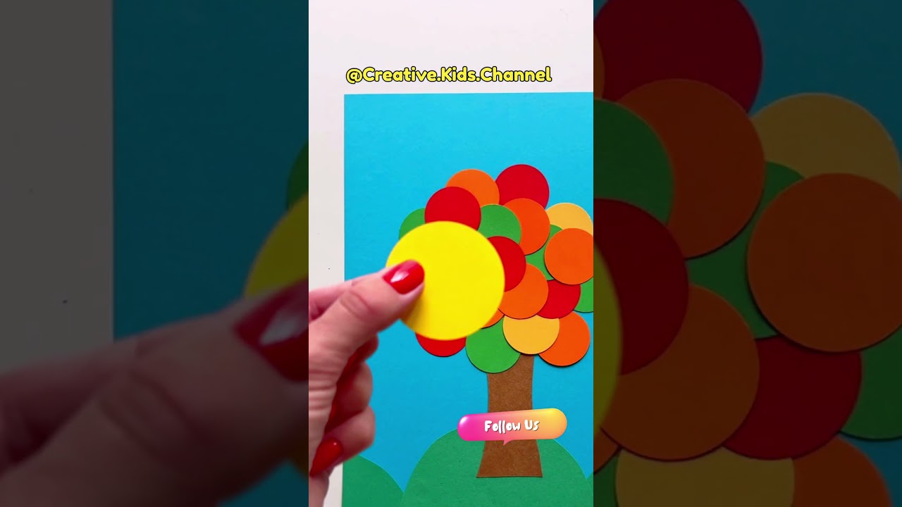 Autumn Tree 🍁🌳 Easy Paper Craft for Pre-schoolers