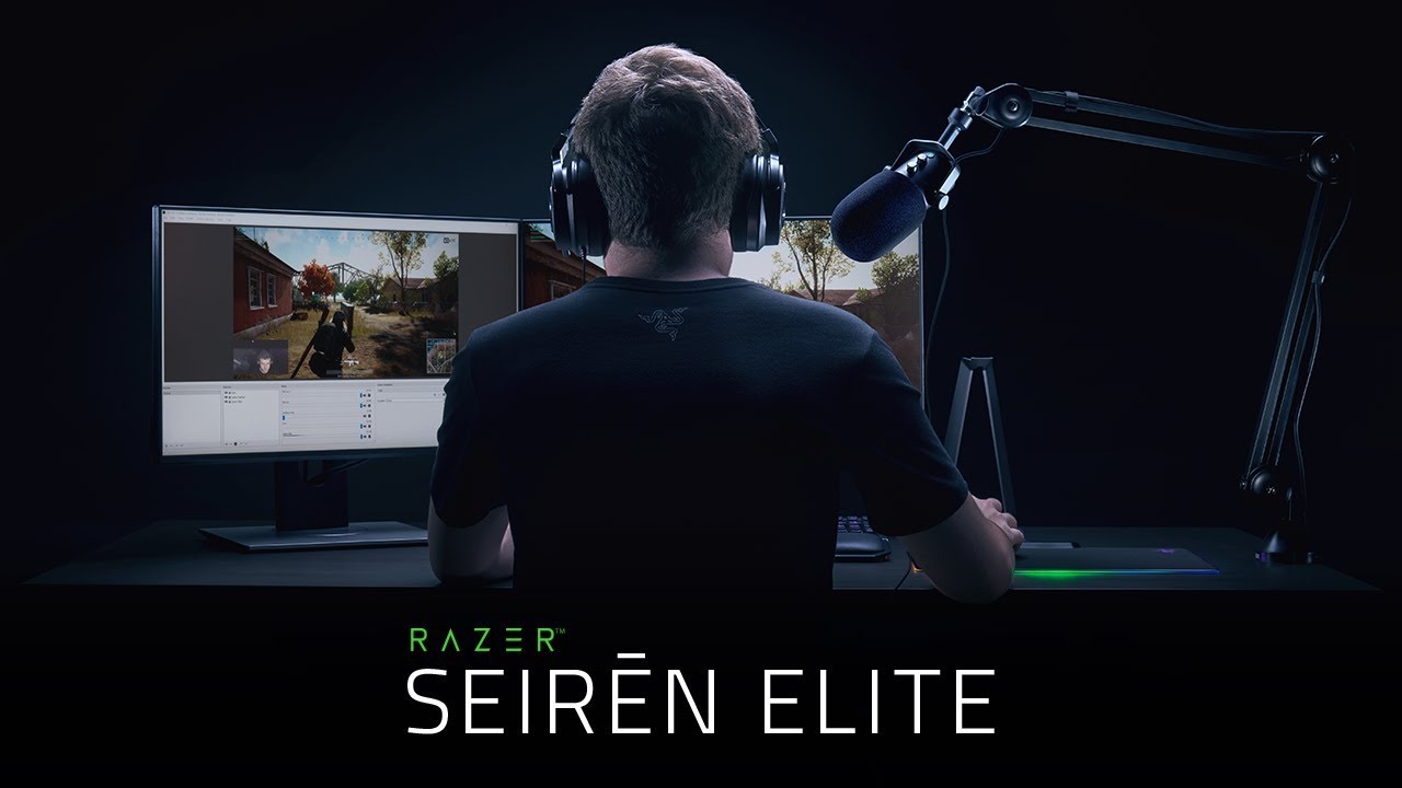 Razer Seiren V2 Pro - Microphone USB Professionnel pour Streamers  (Microphone Dynamique 30 mm, Filtre Passe-Haut, limiteur de Gain,  Monitoring du