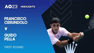 Francisco Cerundolo V Guido Pella Highlights Australian Open 2023 First Round