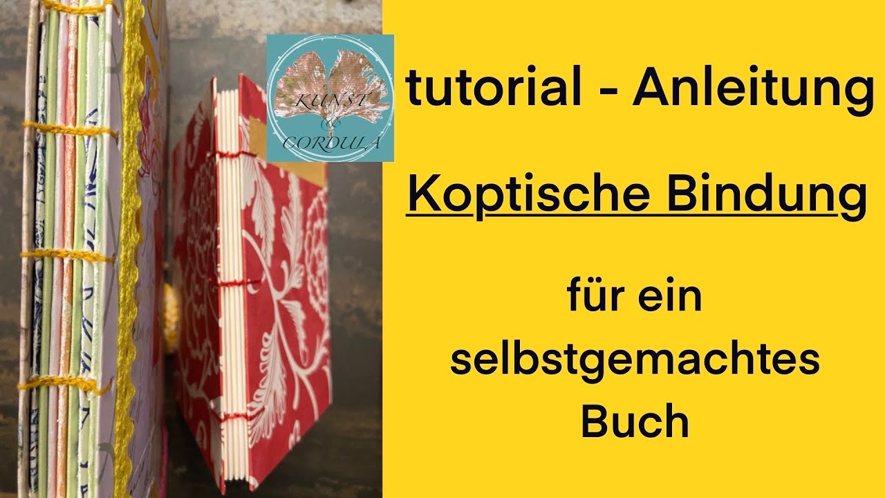 Koptische Bindung - Anleitung für ein selbstgemachtes Buch.