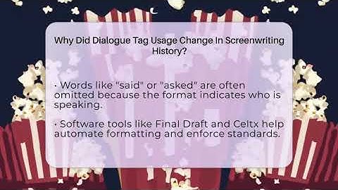 Why Did Dialogue Tag Usage Change In Screenwriting History? - Screenwriter