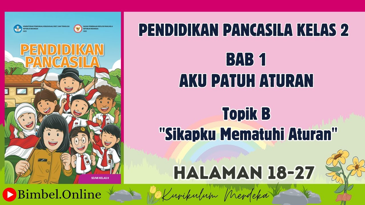 Pendidikan Pancasila Kelas 2 Bab 1 Topik B : Sikapku Mematuhi Aturan - Halaman 18-27 