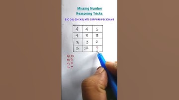 Missing Number| Reasoning Tricks in Hindi| Reasoning Classes for SSC CGL CHSL MTS CRPF RRB |