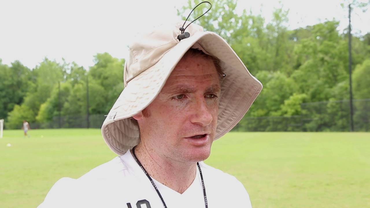 citycell Louisville City FC coach James O'Connor after practice July 14, 2016