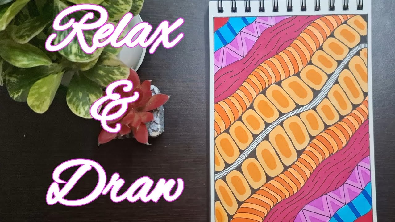Relax & Draw With Me | Colorful Pattern Art for Stress Relief | Calm Long Drawing Video